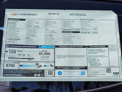 2027 Chevrolet Bolt RS