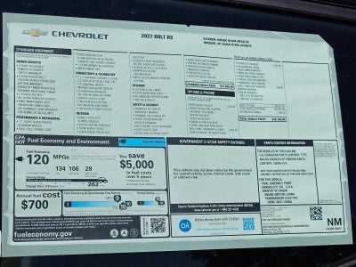 2027 Chevrolet Bolt RS