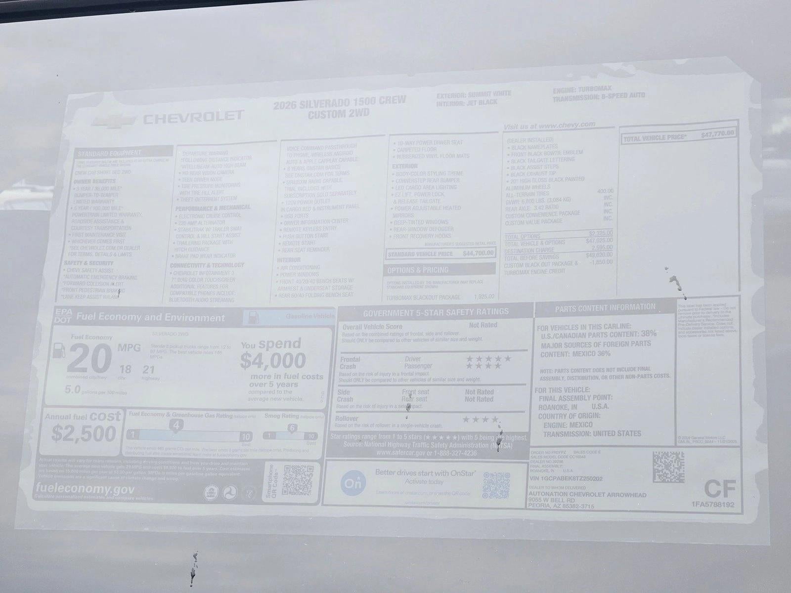 2026 Chevrolet Silverado 1500 Custom