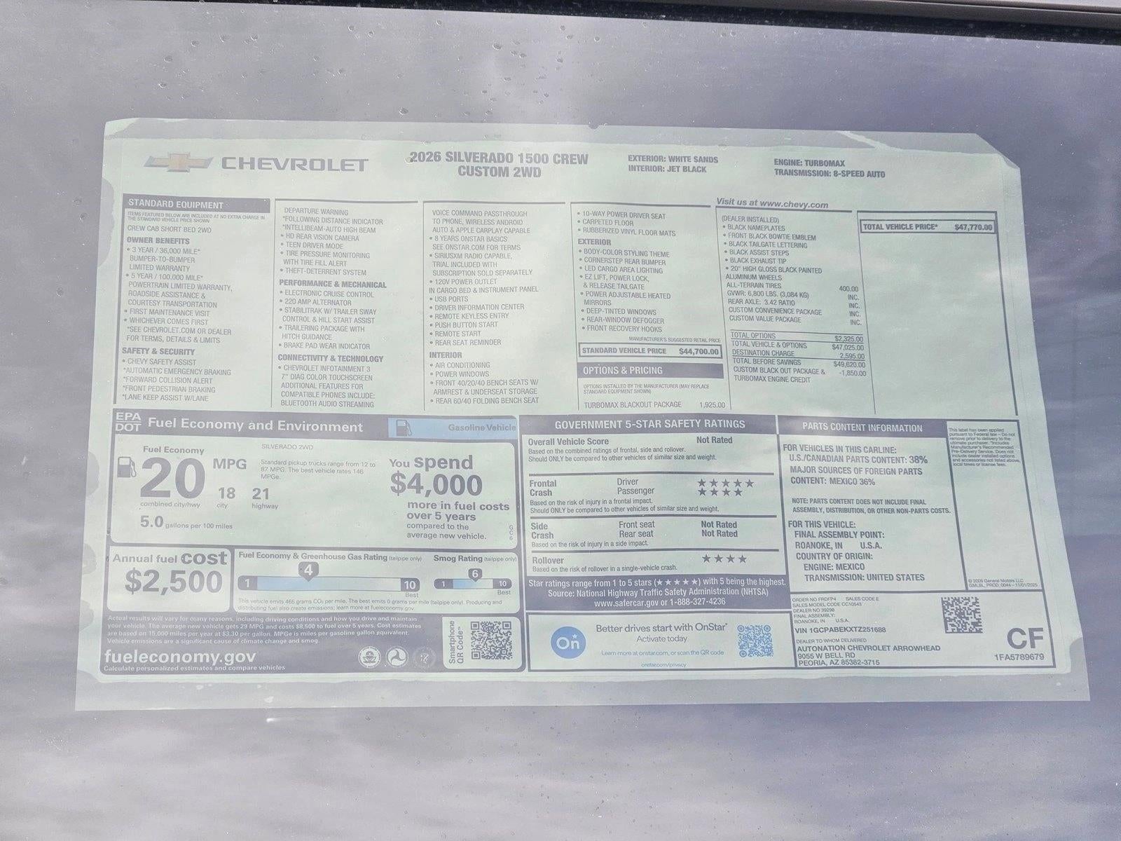 2026 Chevrolet Silverado 1500 Custom