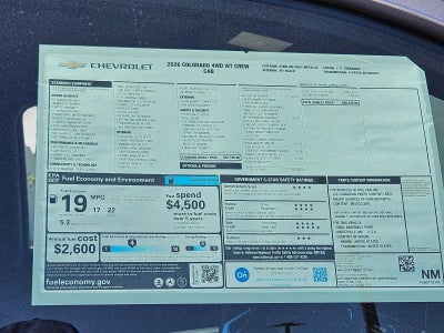 2026 Chevrolet Colorado WT