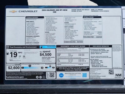 2026 Chevrolet Colorado WT