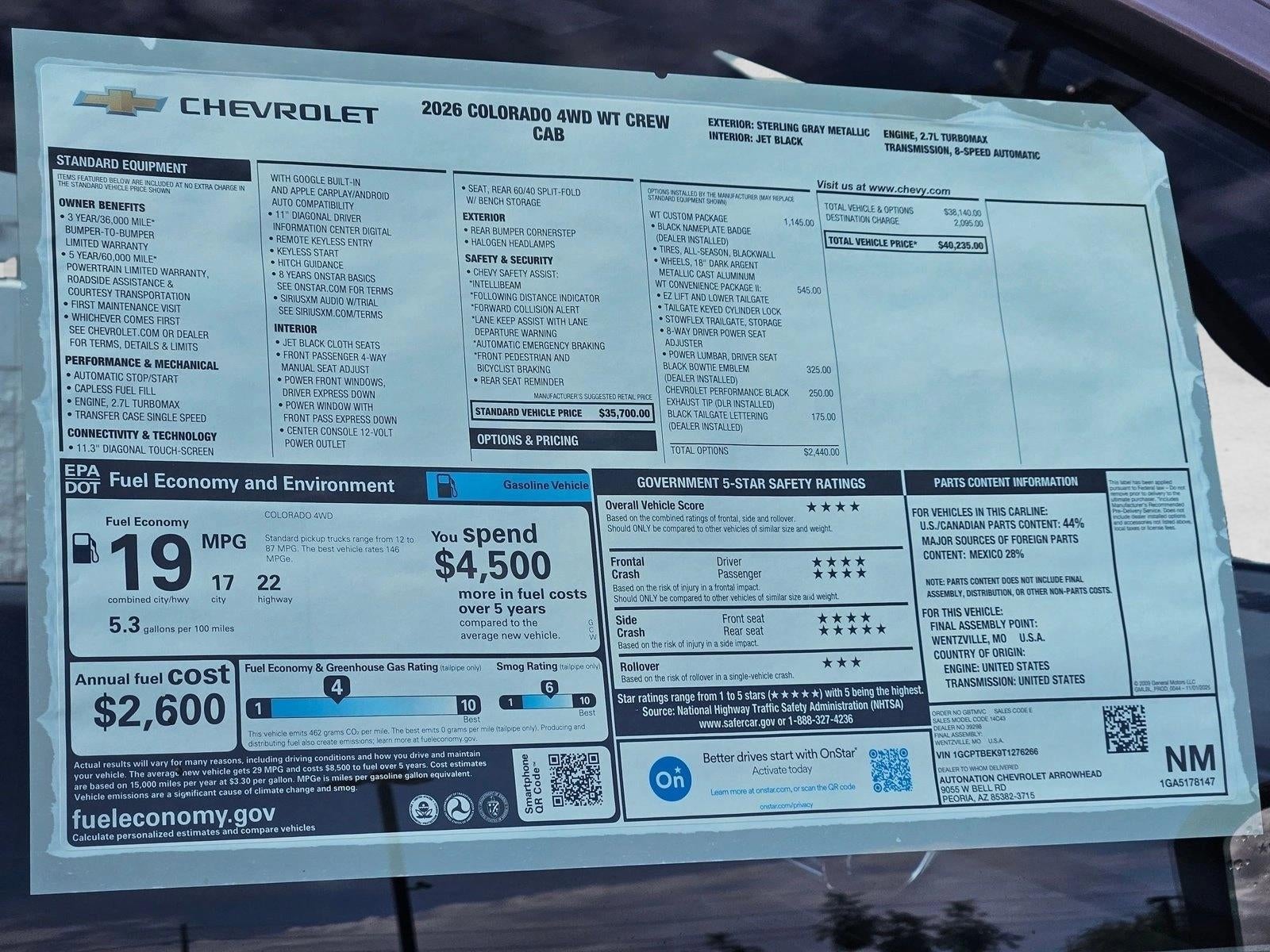 2026 Chevrolet Colorado WT