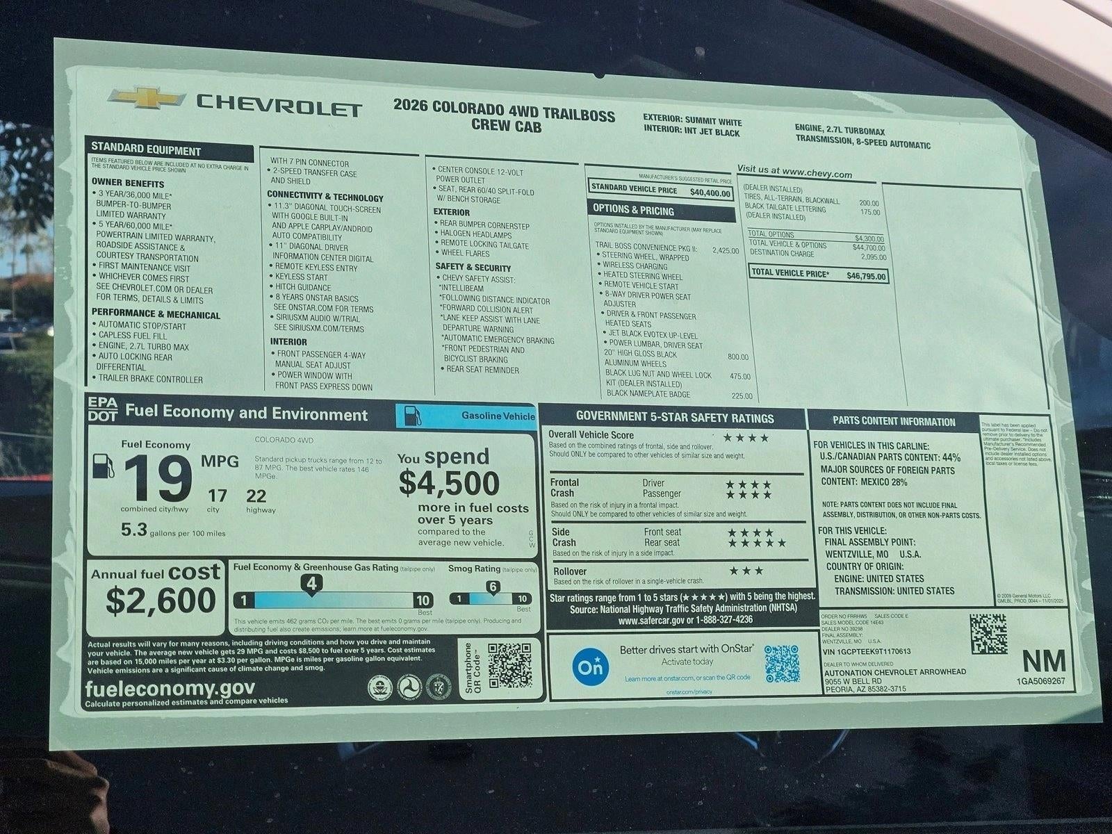 2026 Chevrolet Colorado Trail Boss