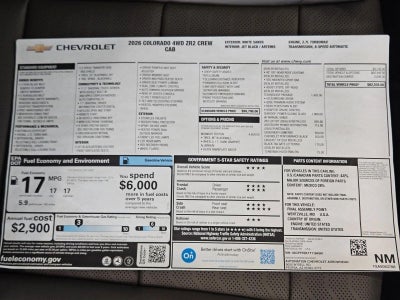 2026 Chevrolet Colorado ZR2
