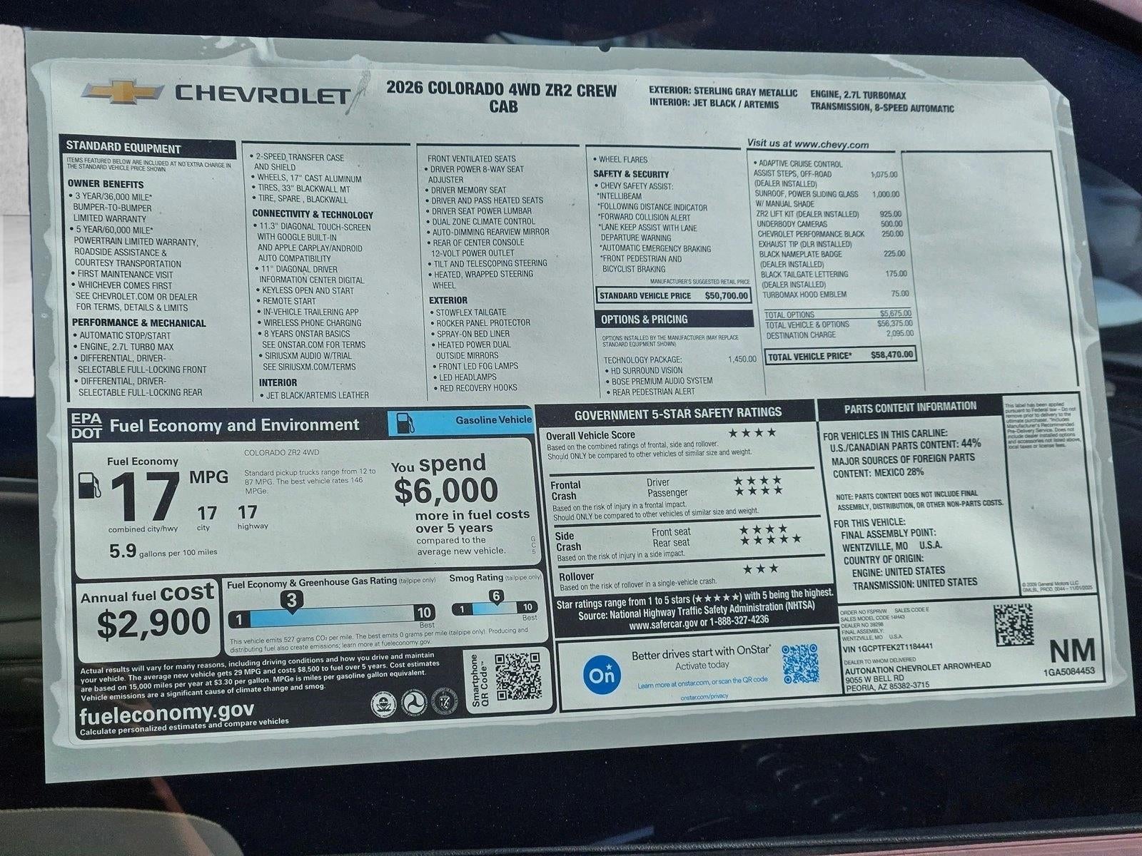 2026 Chevrolet Colorado ZR2