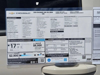 2026 Chevrolet Colorado ZR2
