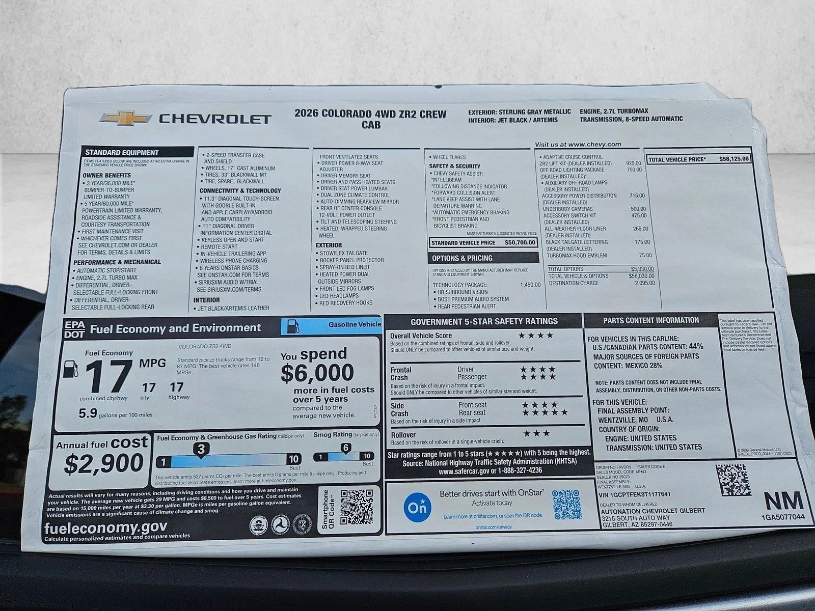 2026 Chevrolet Colorado ZR2