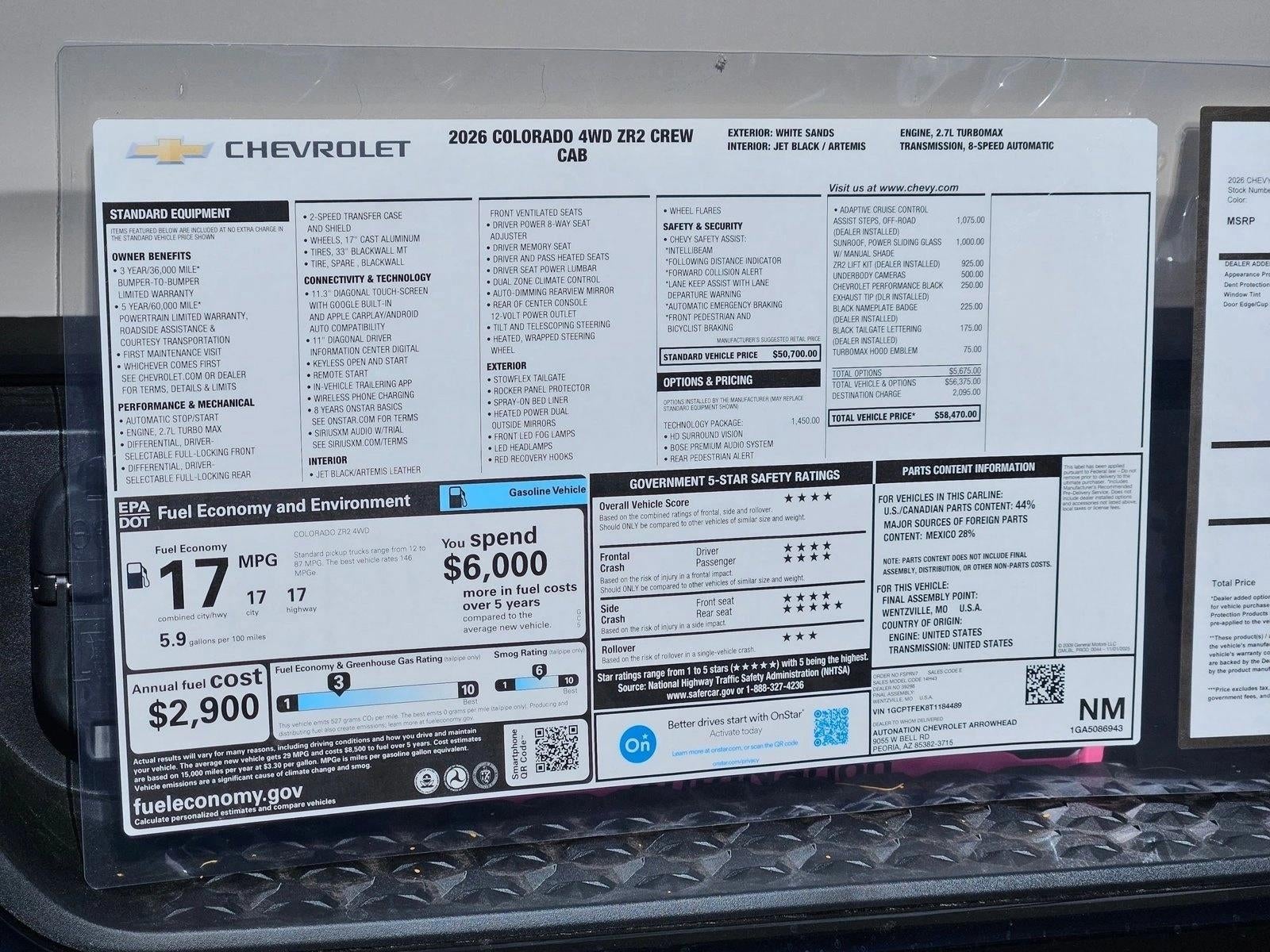 2026 Chevrolet Colorado ZR2