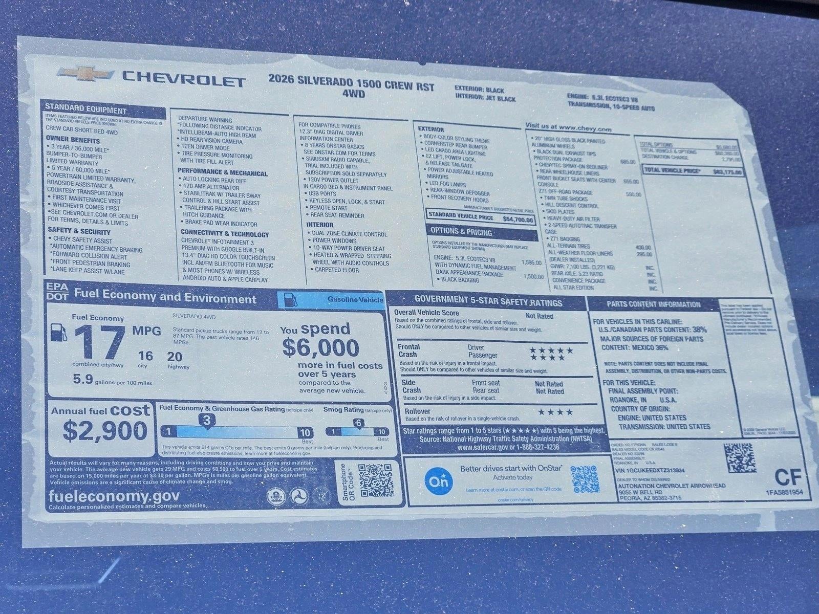 2026 Chevrolet Silverado 1500 RST