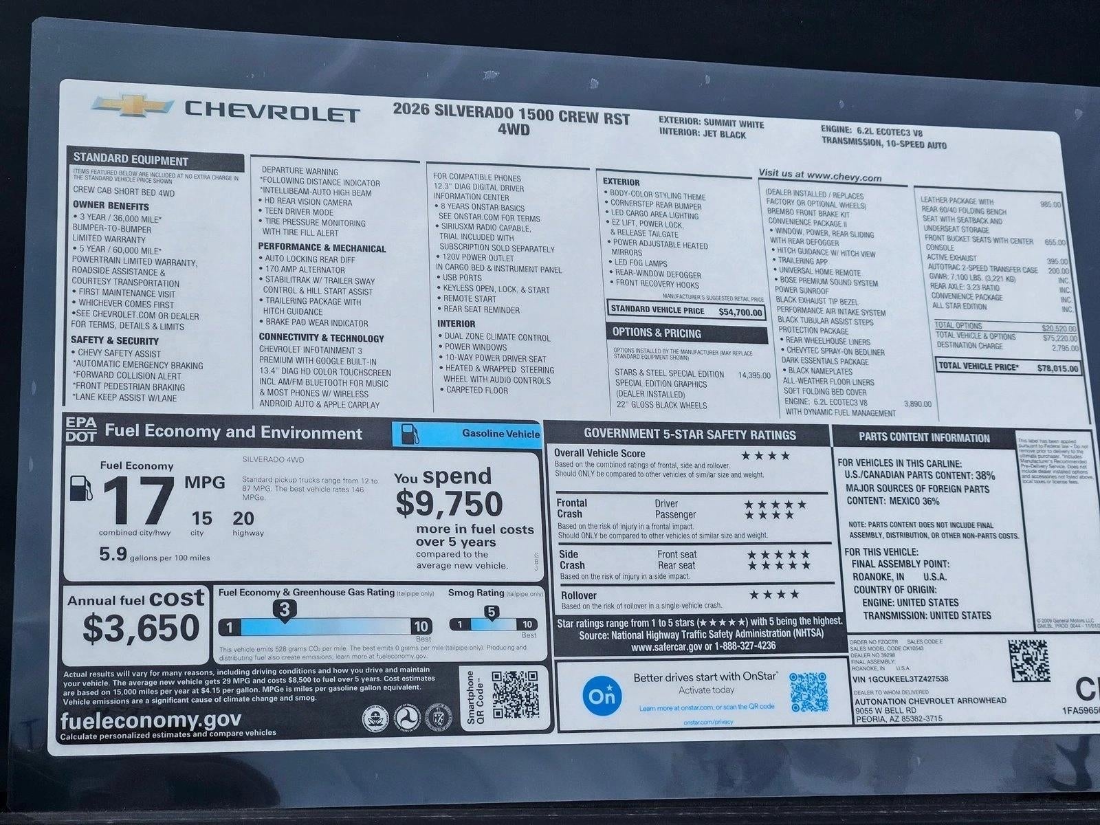 2026 Chevrolet Silverado 1500 RST