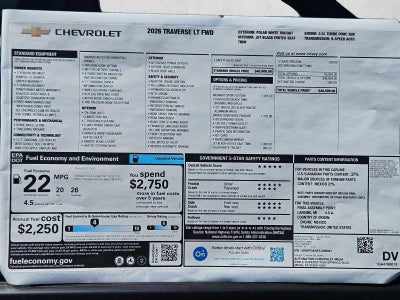 2026 Chevrolet Traverse LT