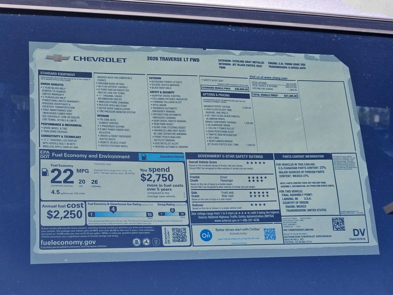 2026 Chevrolet Traverse LT