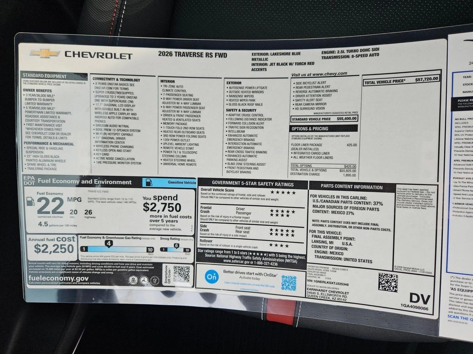 2026 Chevrolet Traverse RS