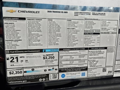 2026 Chevrolet Traverse RS