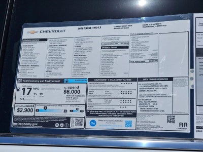 2026 Chevrolet Tahoe LS