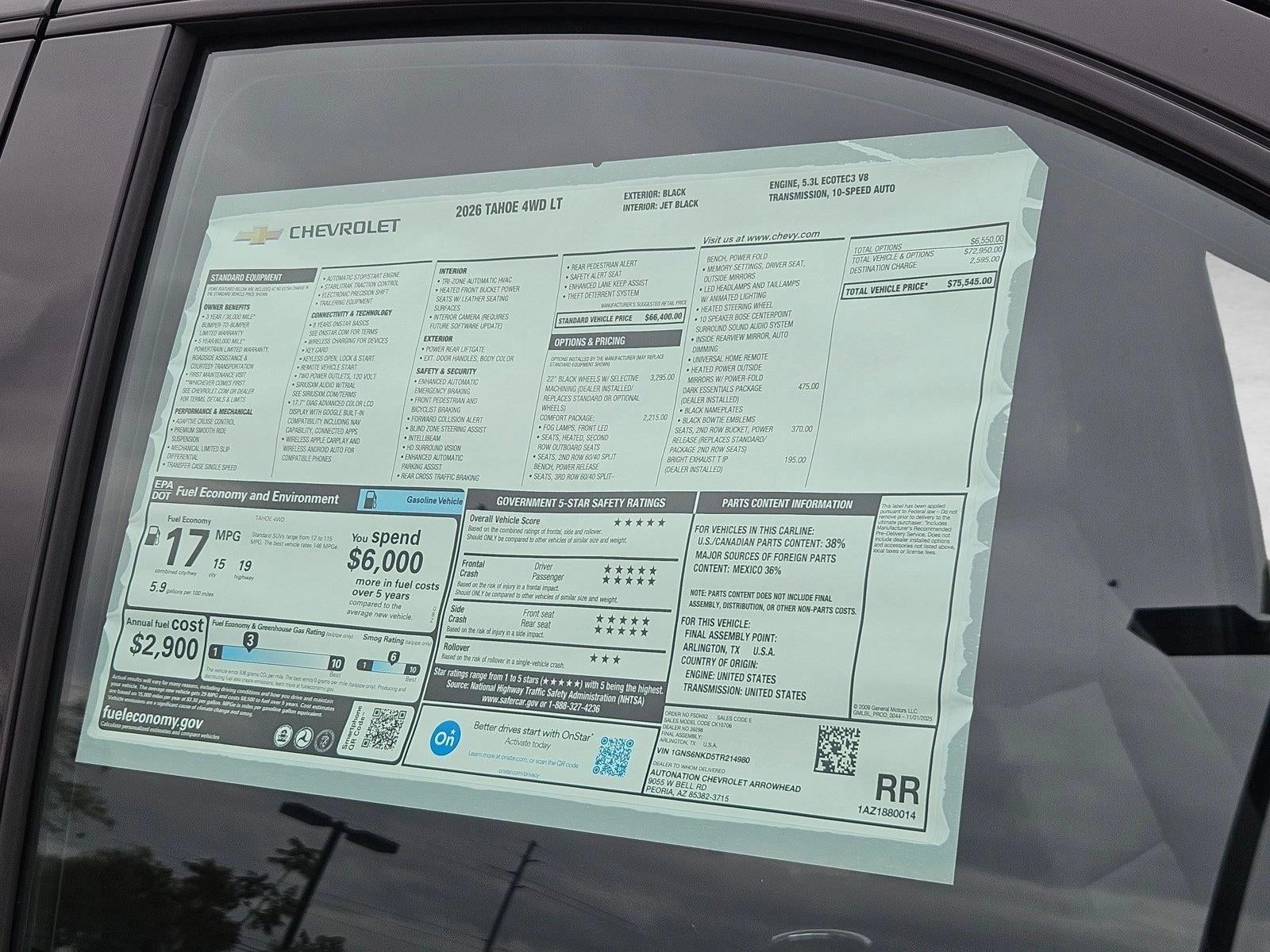 2026 Chevrolet Tahoe LT