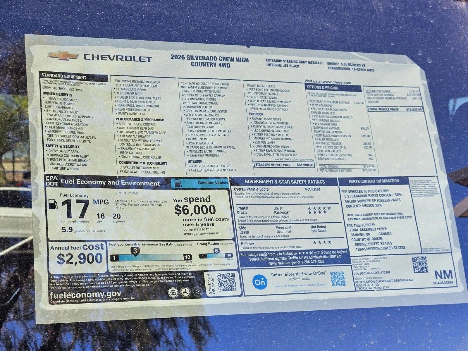 2026 Chevrolet Silverado 1500 High Country