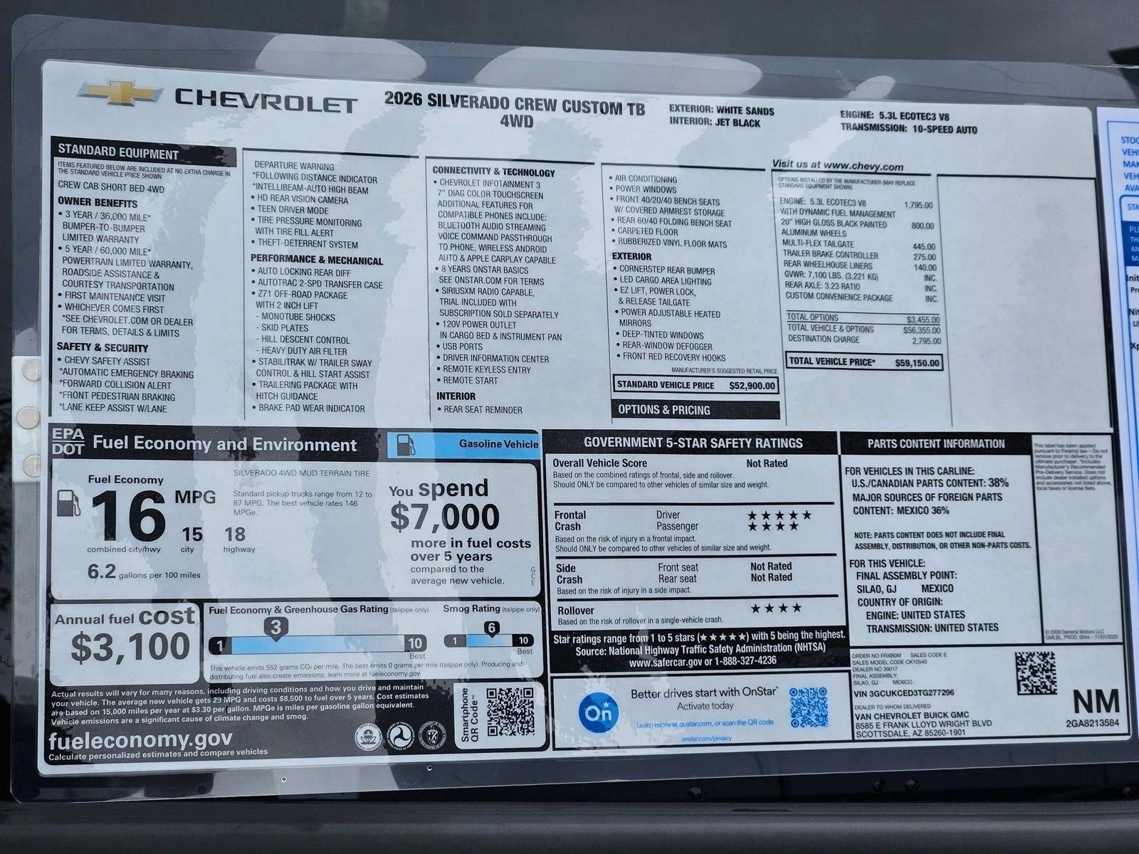 2026 Chevrolet Silverado 1500 Custom Trail Boss