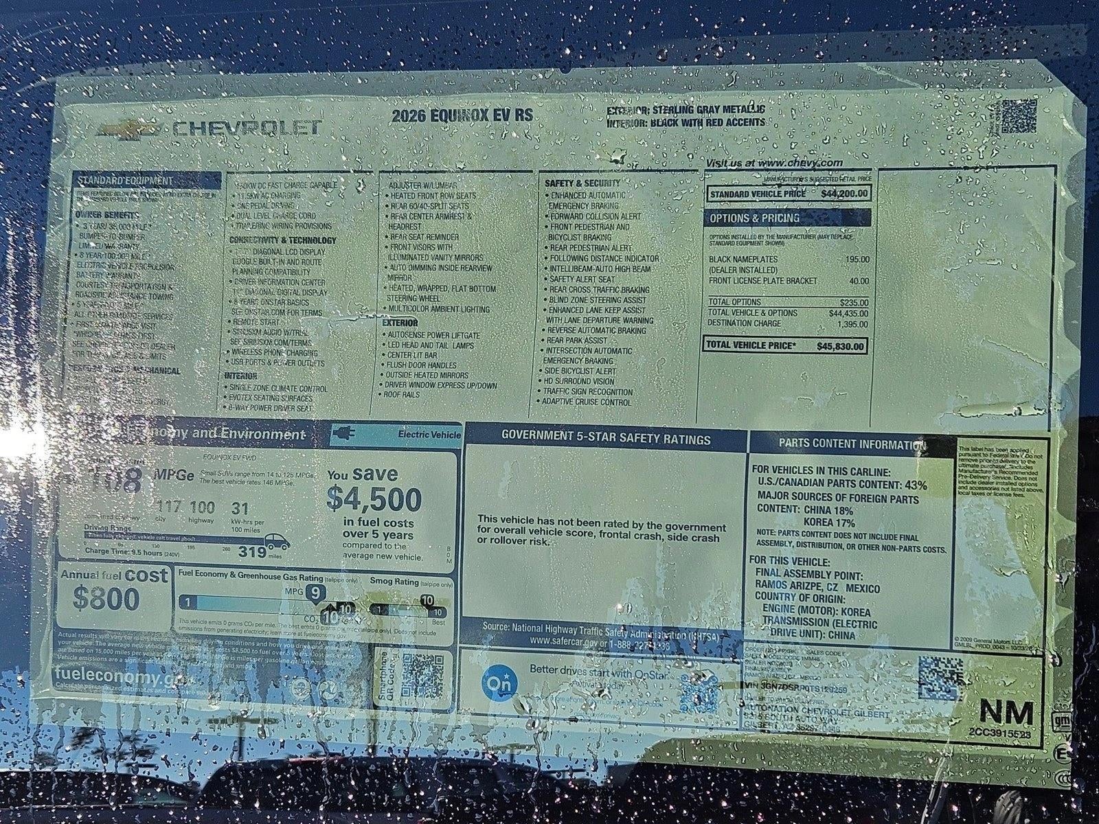 2026 Chevrolet Equinox EV RS