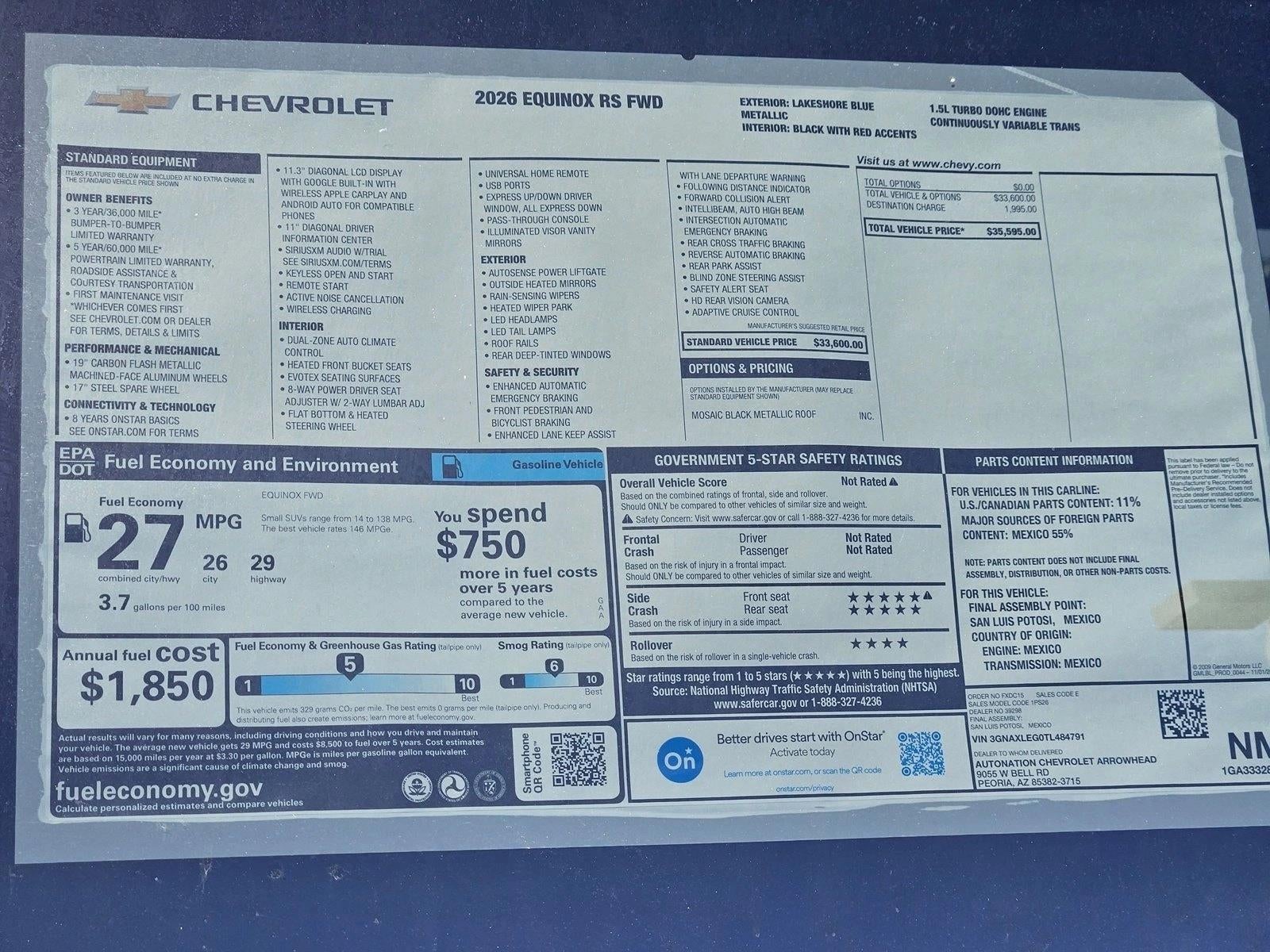 2026 Chevrolet Equinox RS