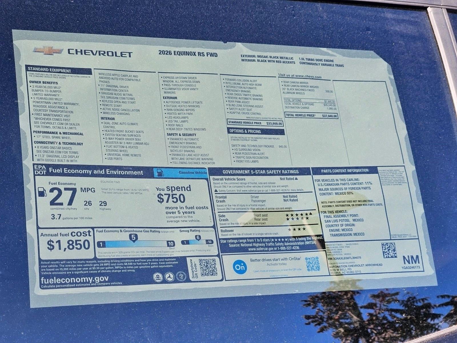 2026 Chevrolet Equinox RS