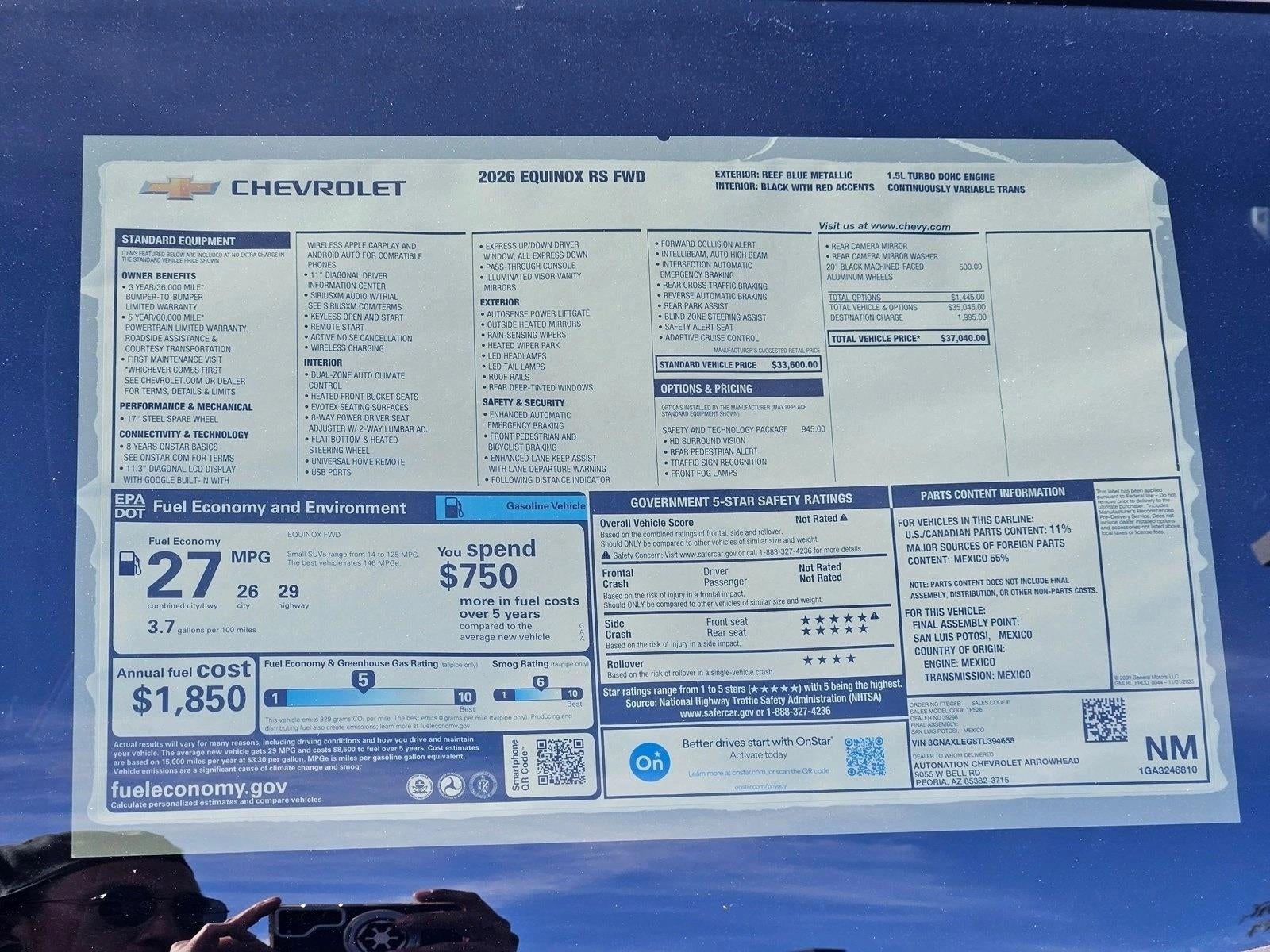 2026 Chevrolet Equinox RS