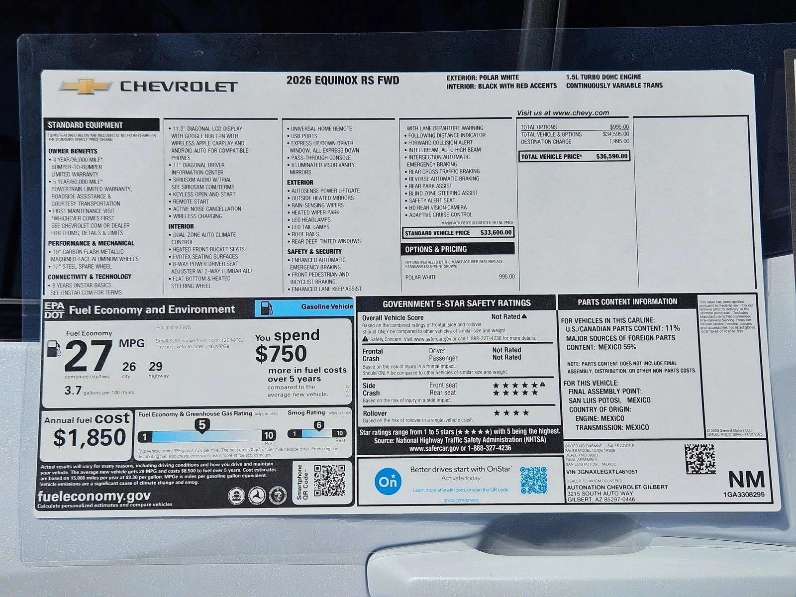 2026 Chevrolet Equinox RS