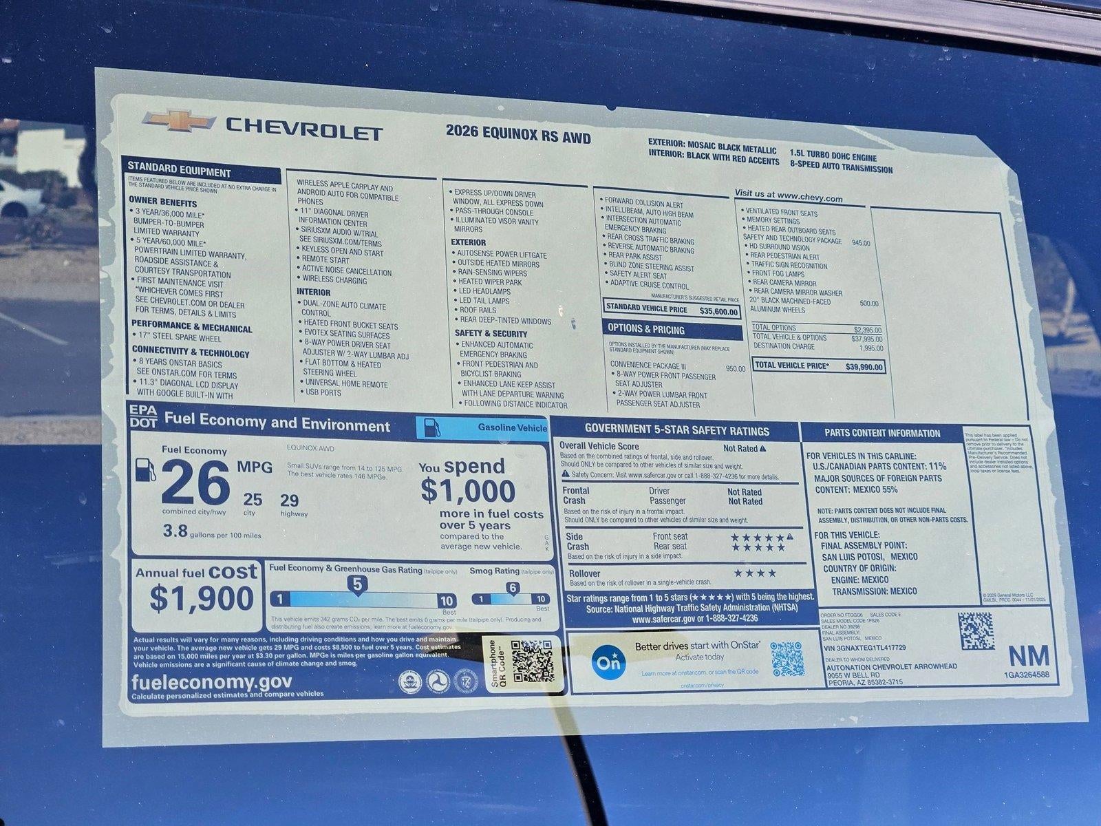 2026 Chevrolet Equinox RS