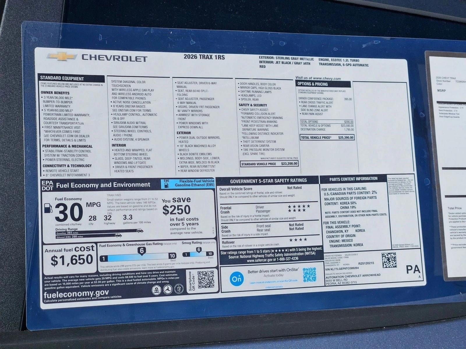 2026 Chevrolet Trax 1RS