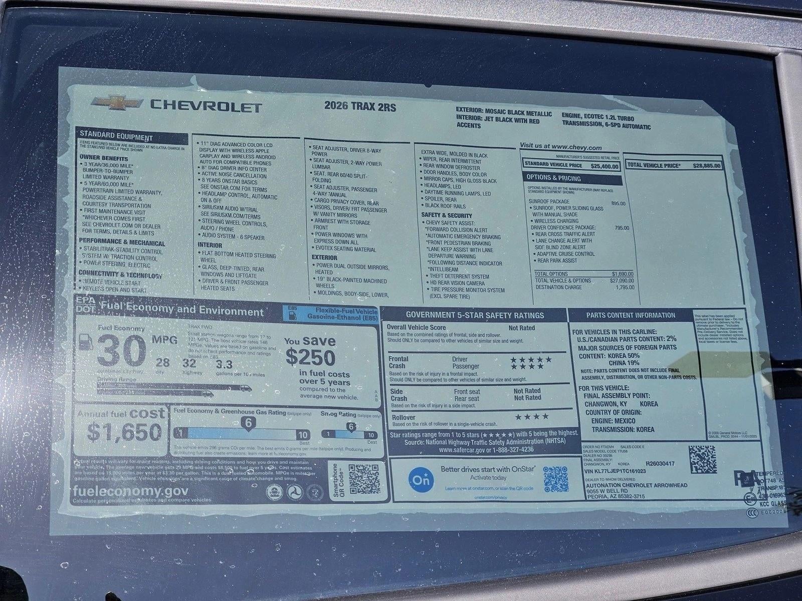 2026 Chevrolet Trax 2RS