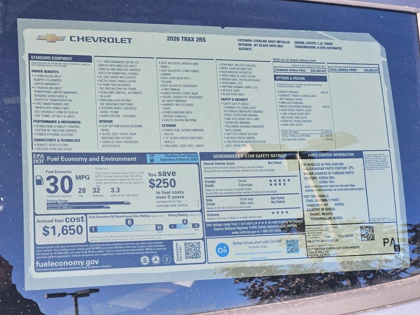 2026 Chevrolet Trax 2RS