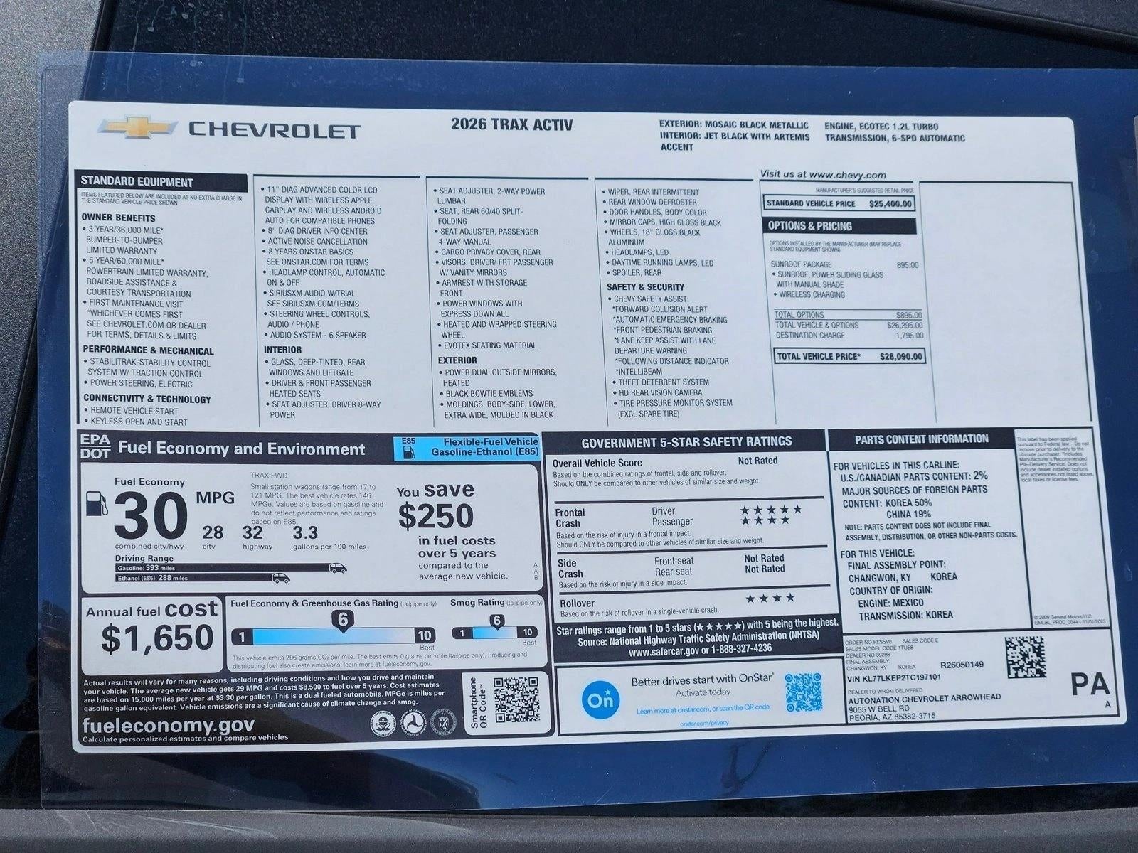 2026 Chevrolet Trax ACTIV