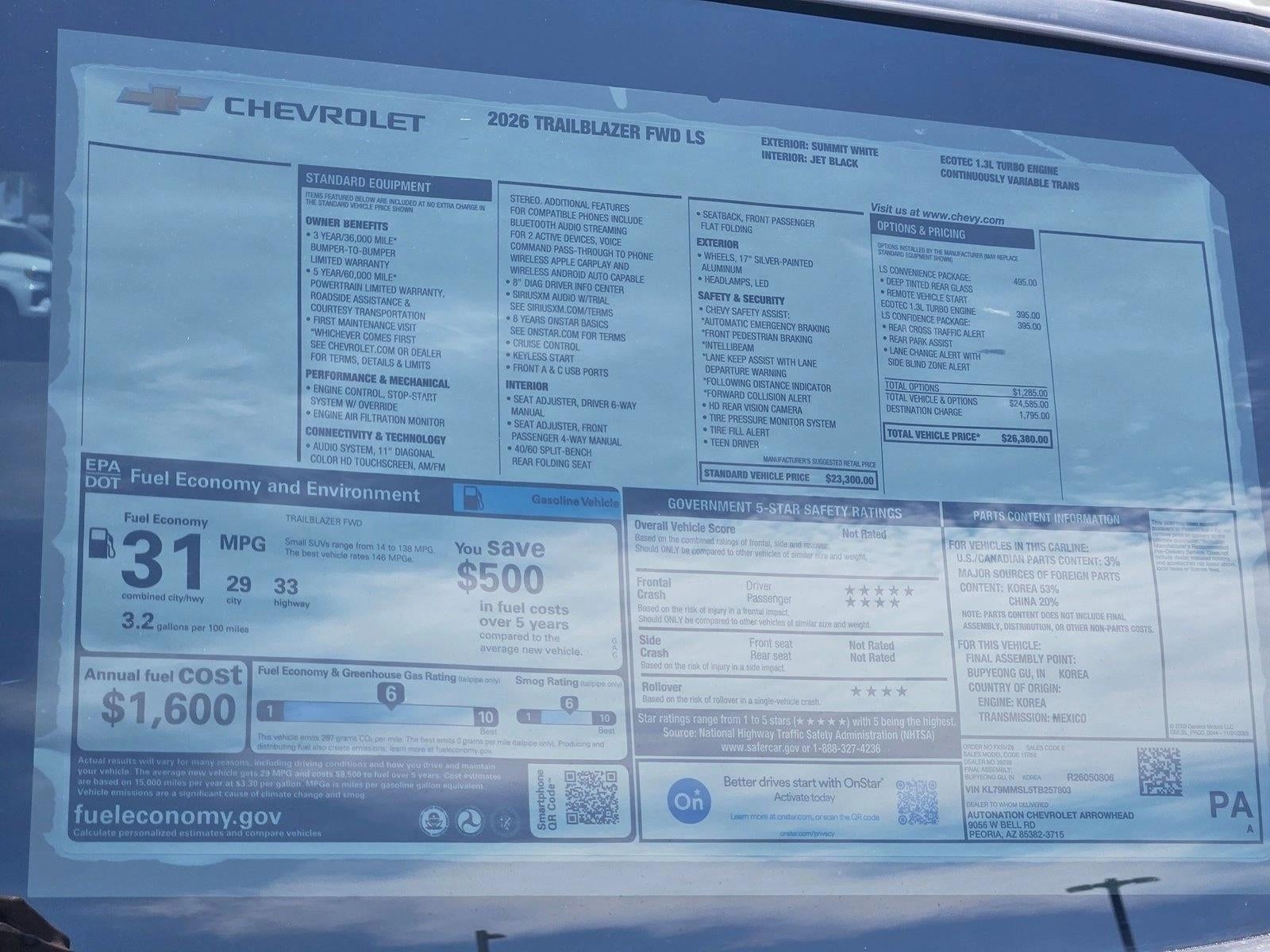 2026 Chevrolet Trailblazer LS