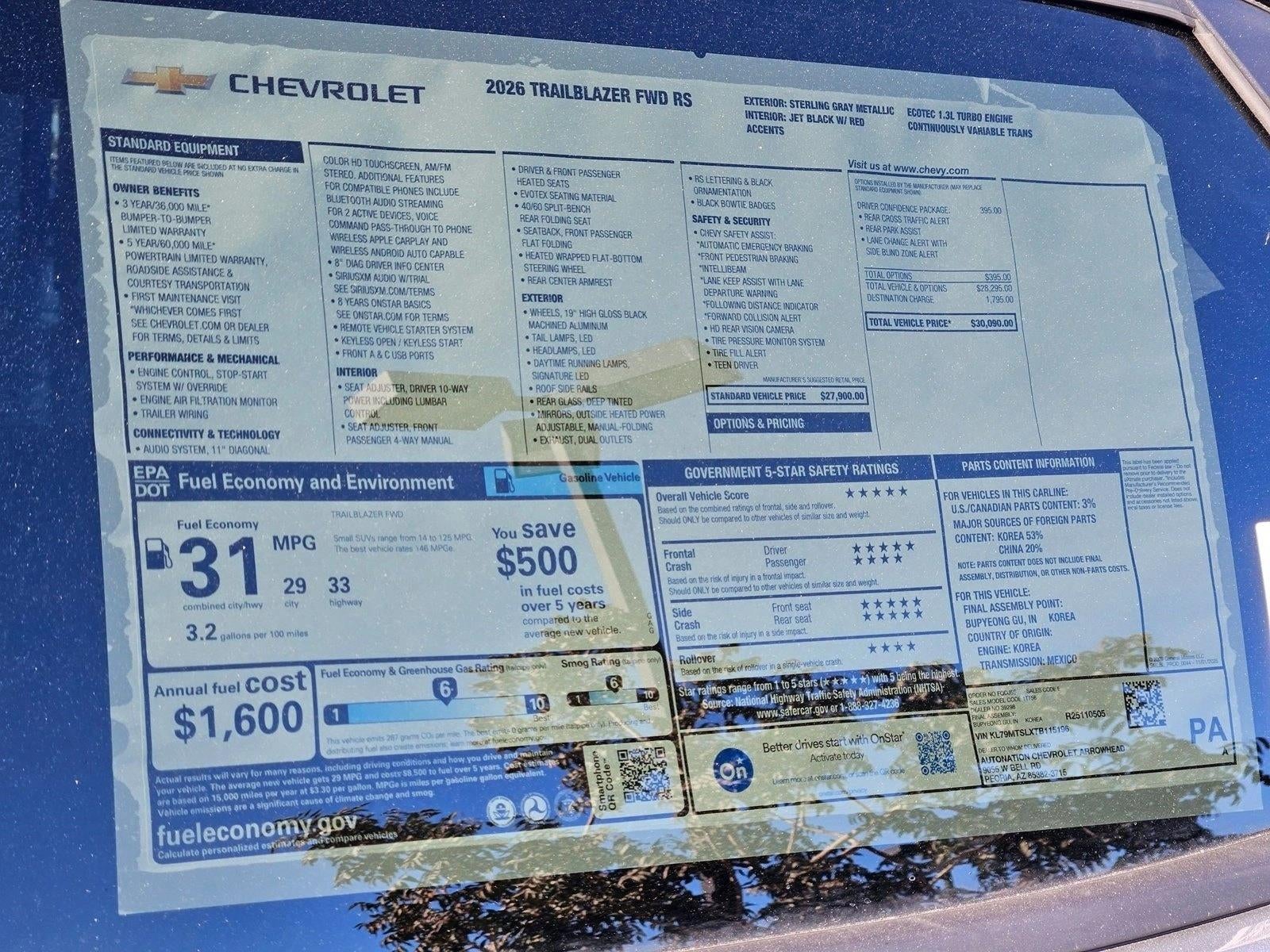 2026 Chevrolet Trailblazer RS