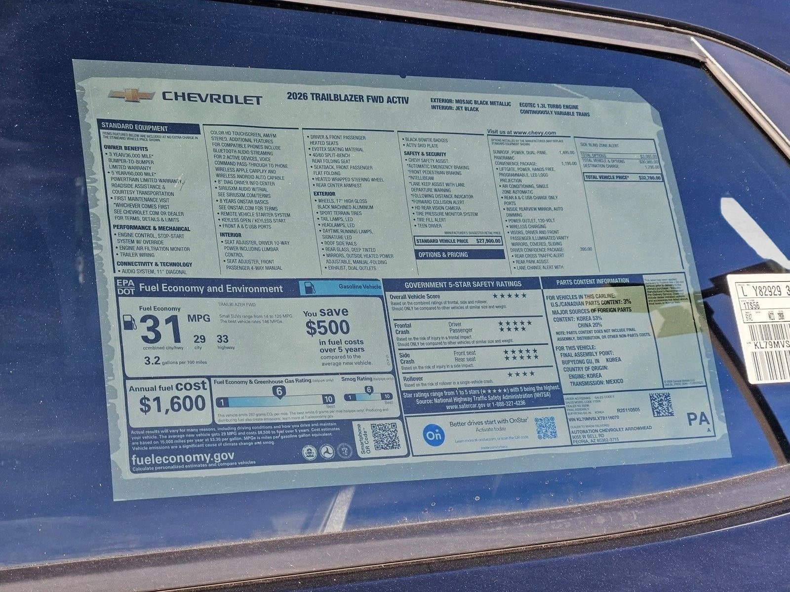 2026 Chevrolet Trailblazer ACTIV