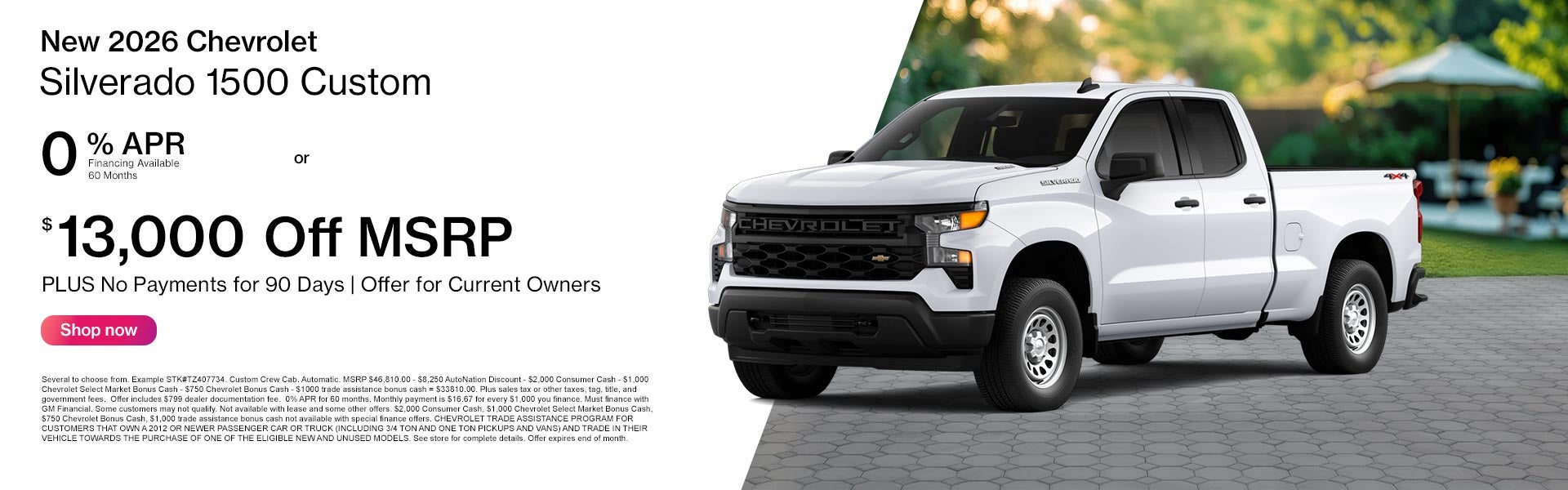 New 2026 Chevrolet Silverado 1500 APR Offer